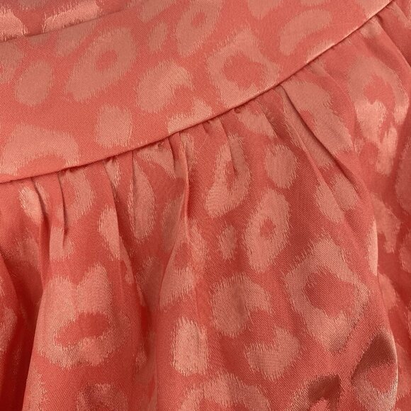 JODIFL Size M Pink One Shoulder Bow Tie Satin Blouse Animal Print NWT - Picture 12 of 12